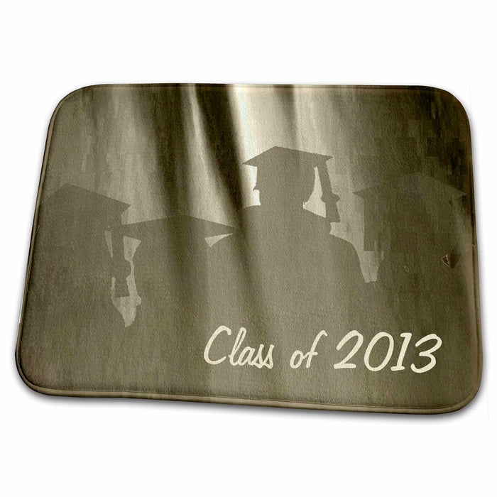 Dish Drying Mat - Graduates in Colorful Light, Class of 2013, Sejpia Gold Graduation Design