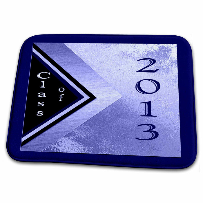 Dish Drying Mat - School Banner Design, Class of 2013, Purple and Black Graduation Design