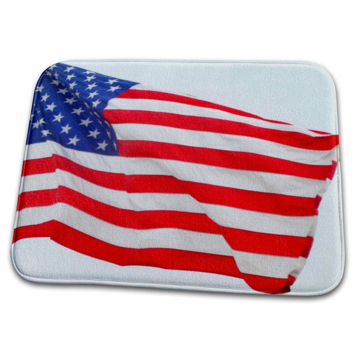 Dish Drying Mat - The American Flag WhiteOak Photography American Flag