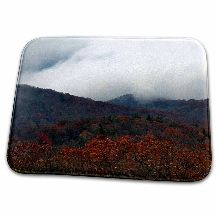 Dish Drying Mat - Autumn mountains covered with a cloud WhiteOak Photography Autumn Photos