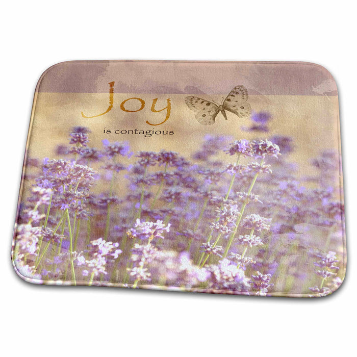 Dish Drying Mat - Field of Lavender Inspirational Joy Botanical- Flowers PS Flowers