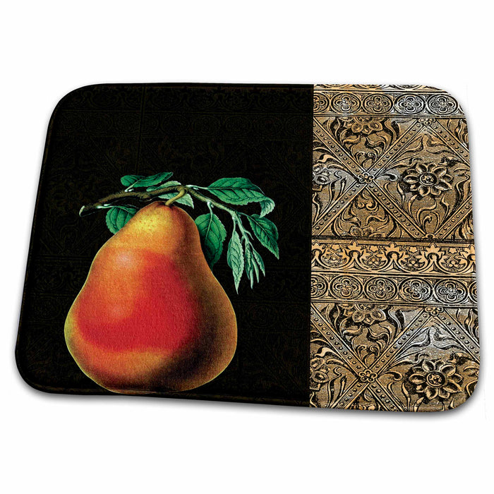 Dish Drying Mat - Vintage Golden Pear- Fruits PS Vintage