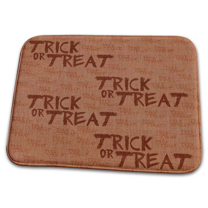 Dish Drying Mat - Fun Trick or Treat Halloween Art PS Halloween