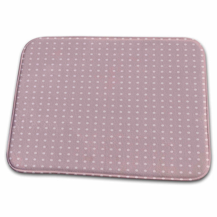 Dish Drying Mat - Little Pink Polka Dots- Fun Art PS Creations