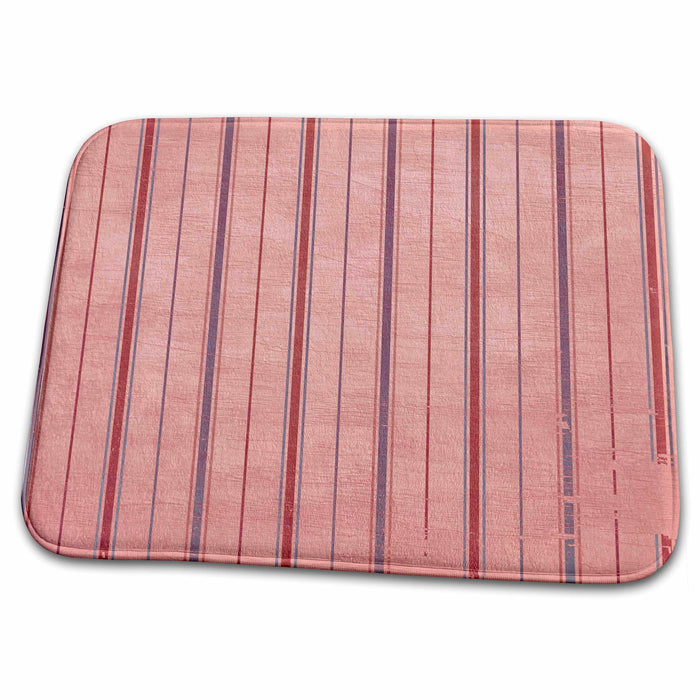 Dish Drying Mat - Antique Style Pink Stripes PS Creations