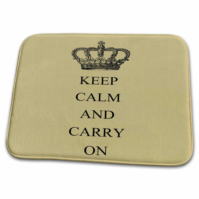 Dish Drying Mat - Vintage Keep Calm and Carry On PS Vintage