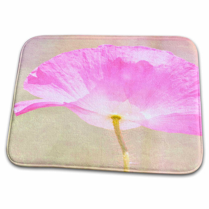 Dish Drying Mat - Light Poppy Pink Floral- Flowers PS Flowers