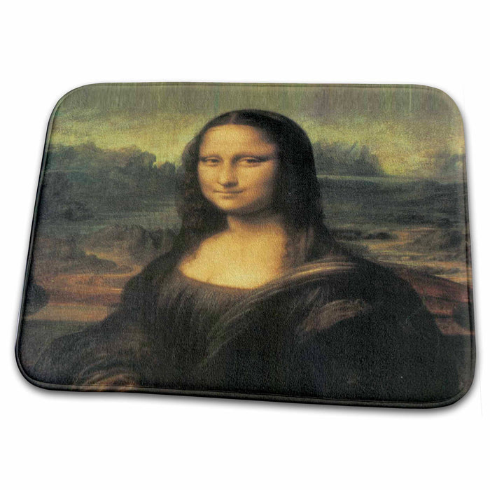 Dish Drying Mat - Mona Lisa Vintage Art by Leonardo da Vinci PS Vintage