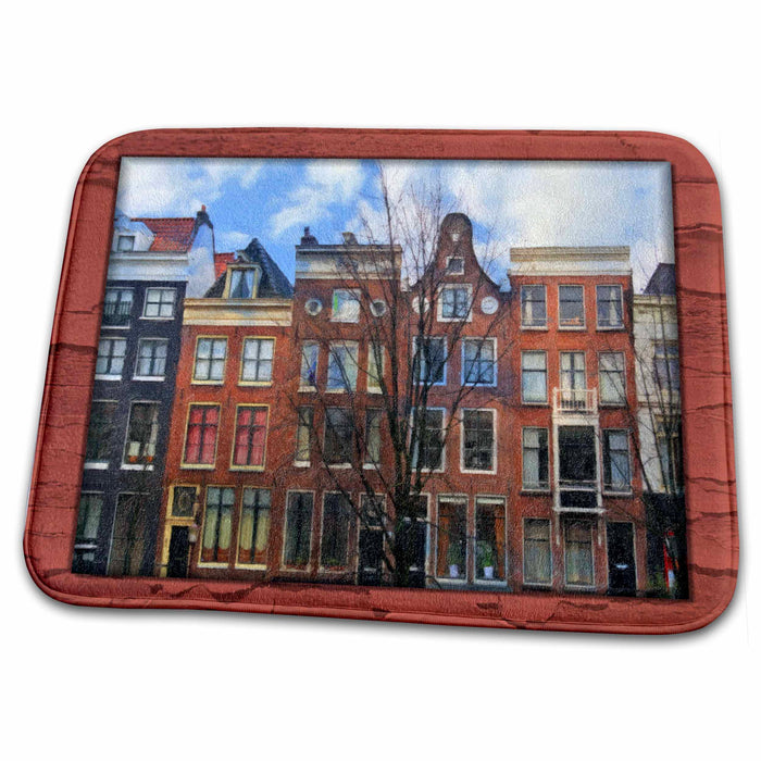 Dish Drying Mat - Amsterdam Houses Designs Places Themes