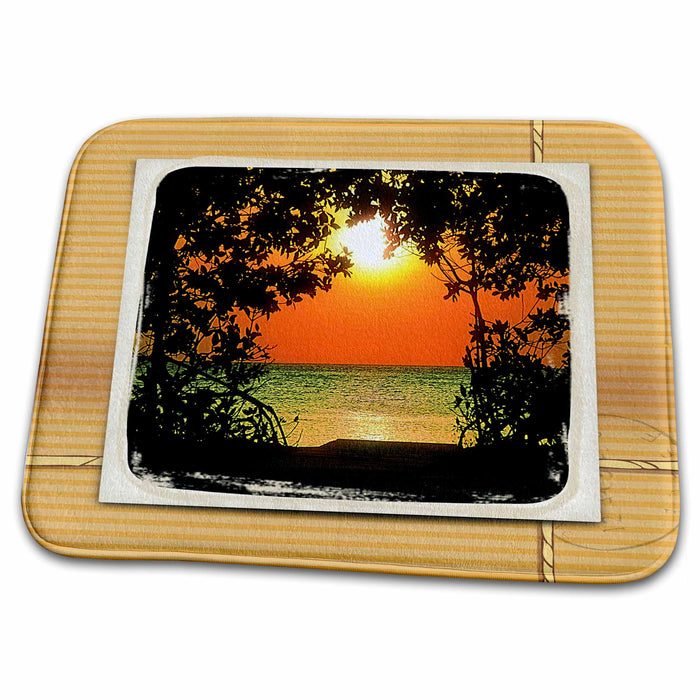 Dish Drying Mat - Arch of Trees at Sunset Designs Nature Themes