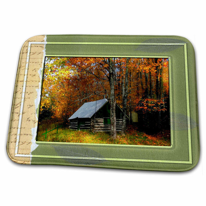 Dish Drying Mat - Cabin in Autumn Designs General Themes