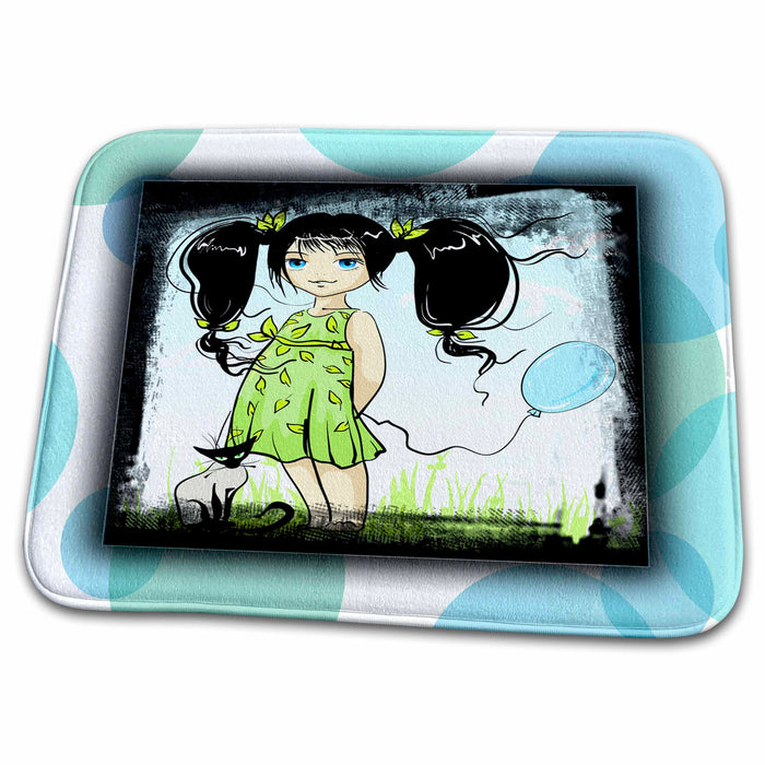 Dish Drying Mat - Charming Girlie Designs People Themes