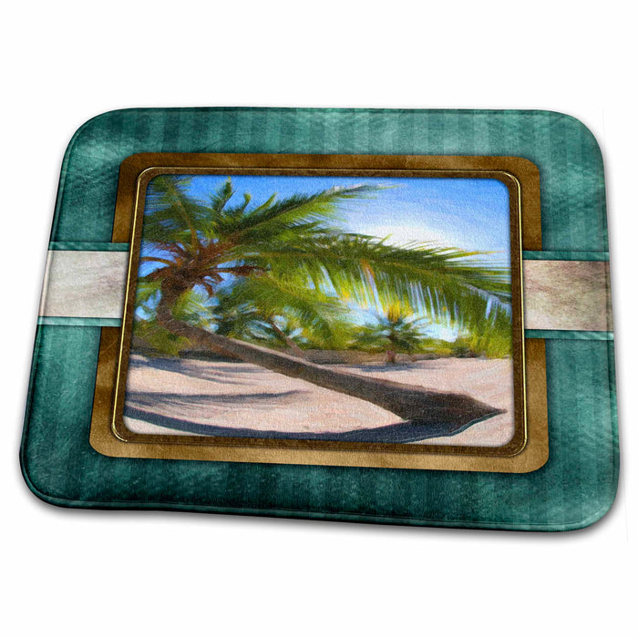 Dish Drying Mat - Coconut Tree Designs Nature Themes