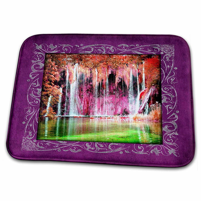 Dish Drying Mat - Fairy Waterfall Designs Nature Themes