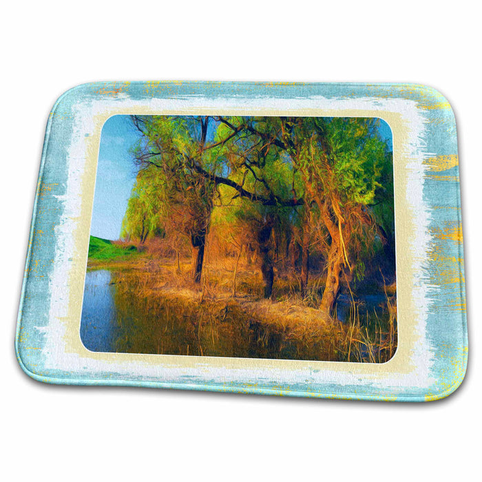 Dish Drying Mat - Flooded Old Forest Designs Nature Themes