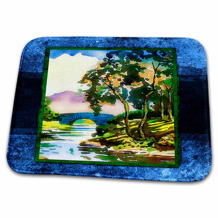 Dish Drying Mat - Riverside in Colors Designs Nature Themes