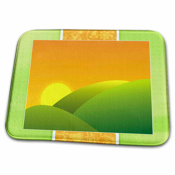 Dish Drying Mat - Simple Sunset Designs General Themes