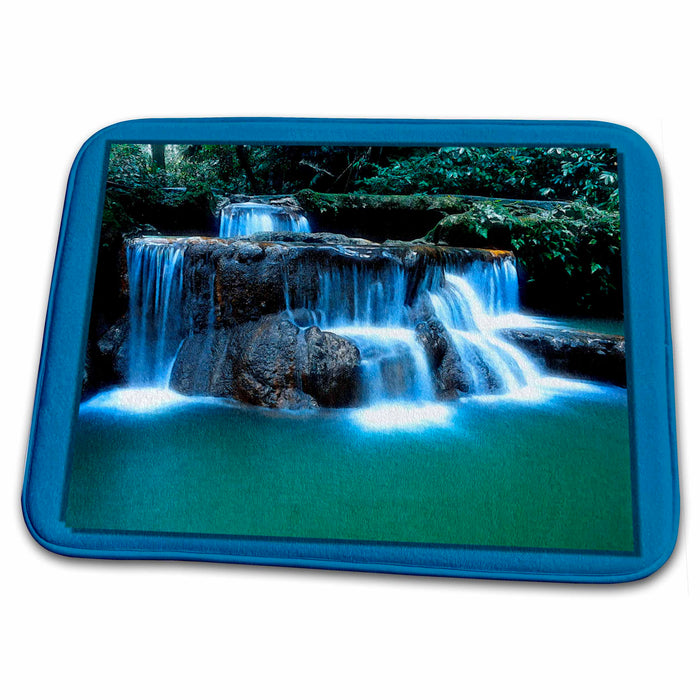 Dish Drying Mat - Waterfall in Thailand Designs Nature Themes