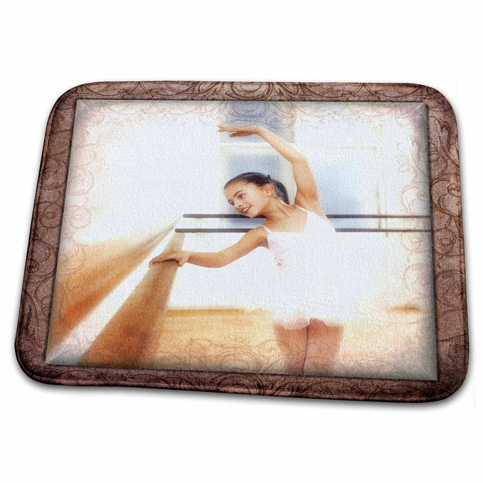 Dish Drying Mat - Young Girl in a Tutu Designs People Themes