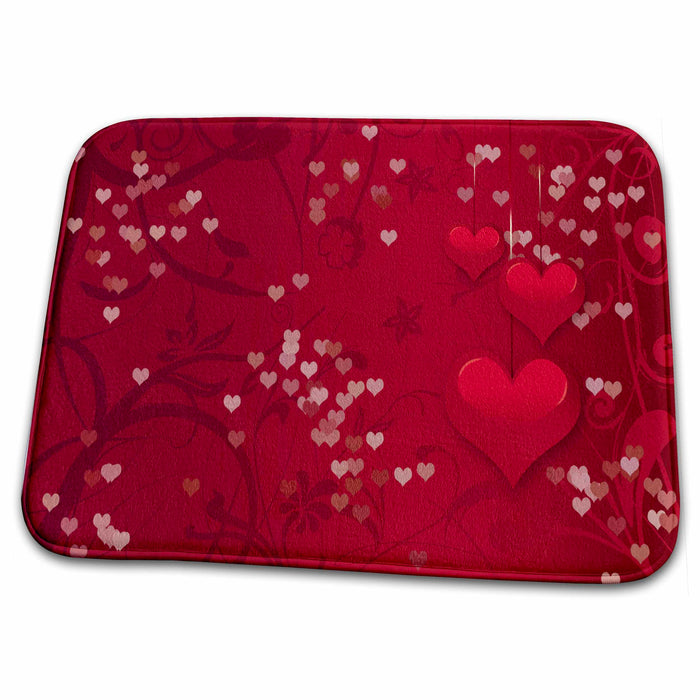 Dish Drying Mat - Simply pretty and bright heart background that will look wonderful wherever you show it off Love