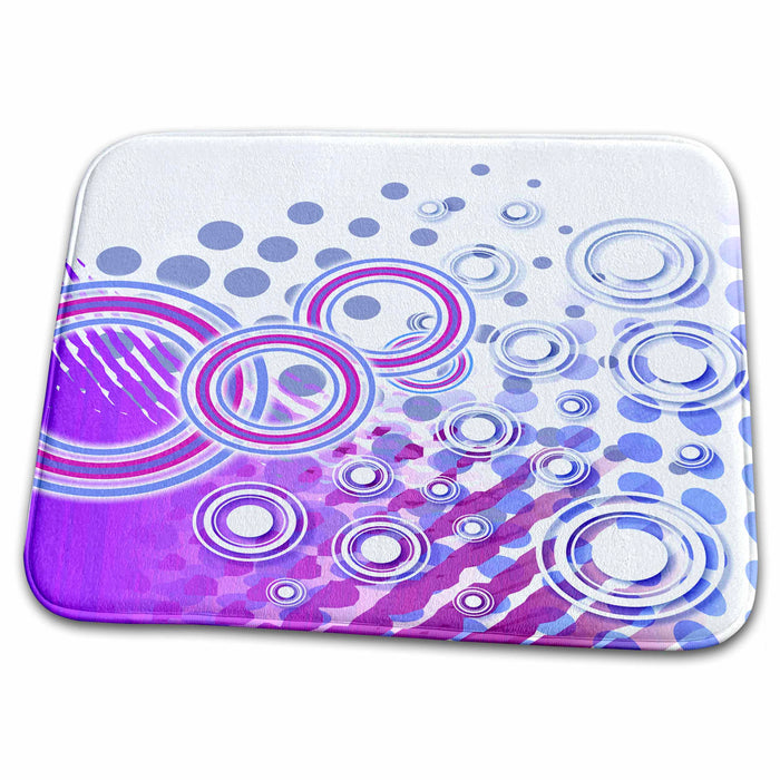 Dish Drying Mat - Vector circle art Patterns