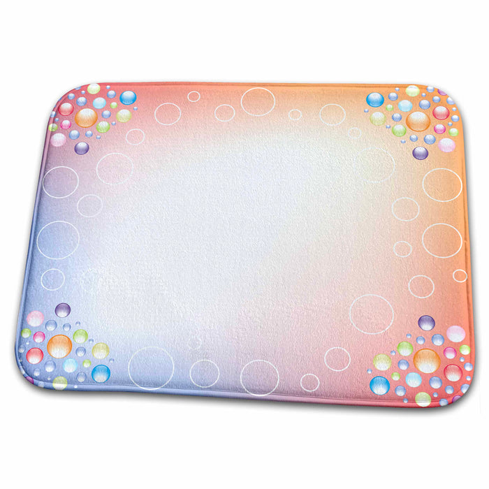 Dish Drying Mat - Pretty bordered gradient art Patterns