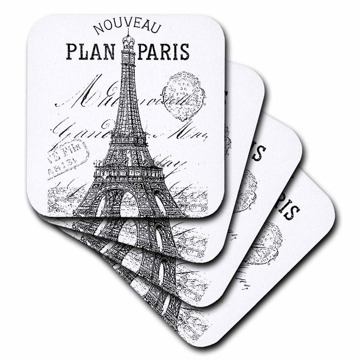 image of set of 4 Ceramic Tile Coasters