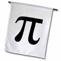 3dRose InspirationzStore Typography - Pi symbol math sign. Mathematical black and white mathematics number - Flags (fl_164891)