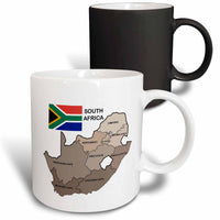 3dRose Political map and flag of South Africa with all the provinces identified... - Mugs (mug_99132)
