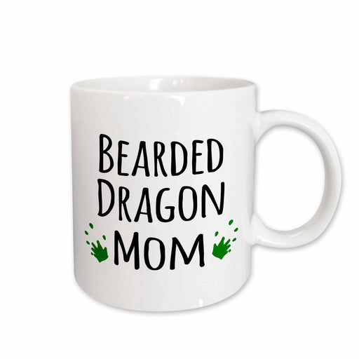 Bearded Dragon Mom - for female lizard and reptile enthusiasts and girl pet - 3dRose custom printed ceramic coffee mug