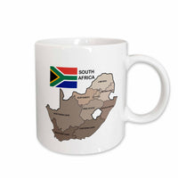 3dRose Political map and flag of South Africa with all the provinces identified... - Mugs (mug_99132)