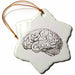 image of 3 inch Snowflake Porcelain Ornament