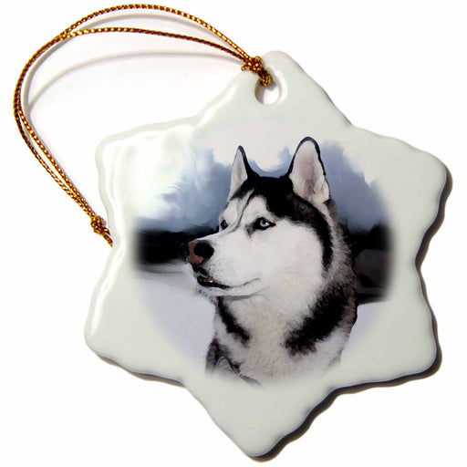 image of 3 inch Snowflake Porcelain Ornament