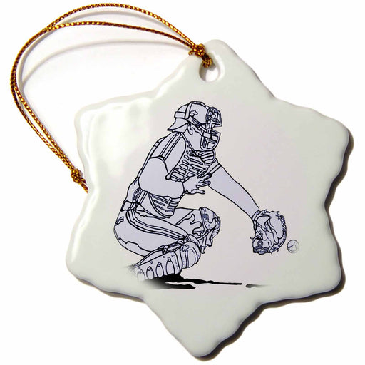 image of 3 inch Snowflake Porcelain Ornament