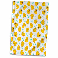 3dRose Cute Rubber Duck Pattern - Yellow Ducks - Kawaii Ducky Duckie -... - Towels (twl-112951)