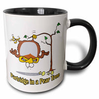 3dRose Dooni Designs Random Toons - Partridge in a Pear Tree - Mugs (mug_104276)