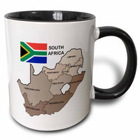 3dRose Political map and flag of South Africa with all the provinces identified... - Mugs (mug_99132)