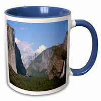 3dRose El Capitan and Bridalveil Falls in Yosemite National Park - Mugs (mug_36441)