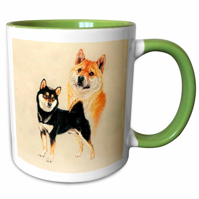 image of 15oz Two-Tone Green Mug