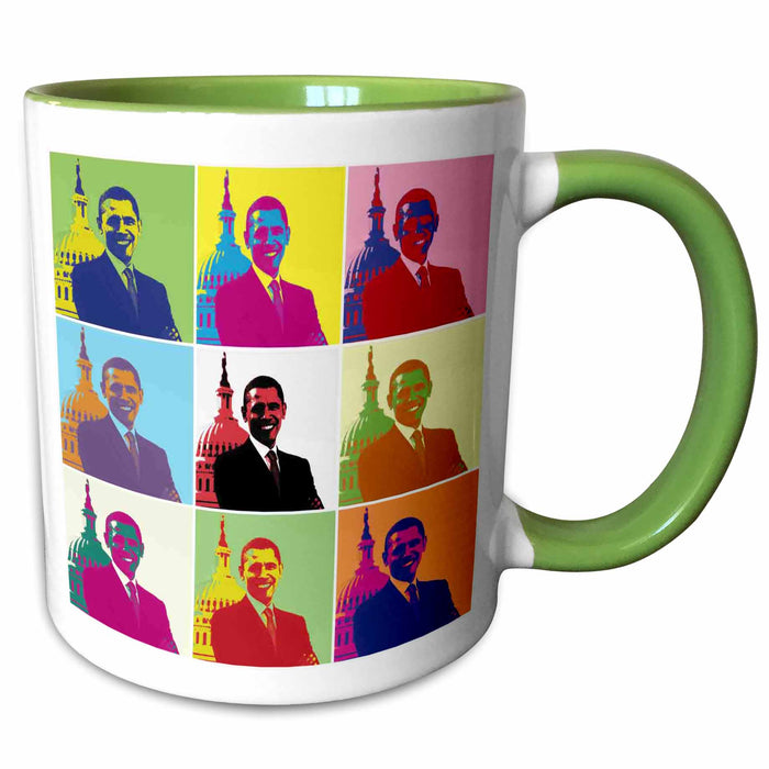 image of 15oz Two-Tone Green Mug