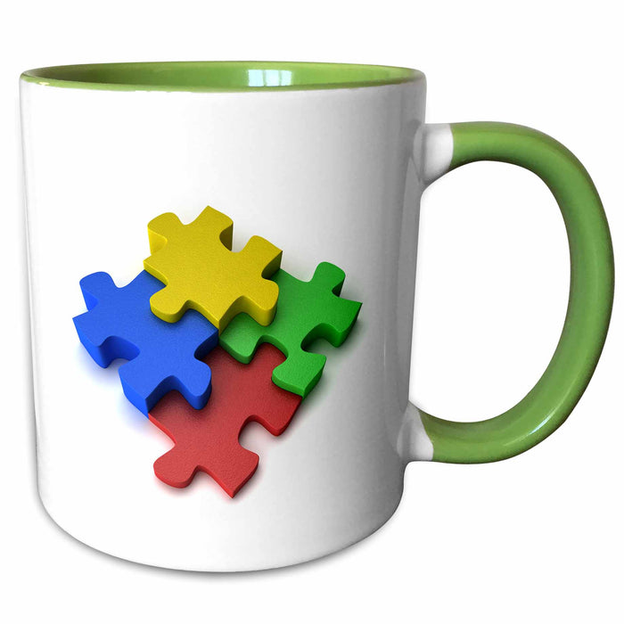 image of 15oz Two-Tone Green Mug