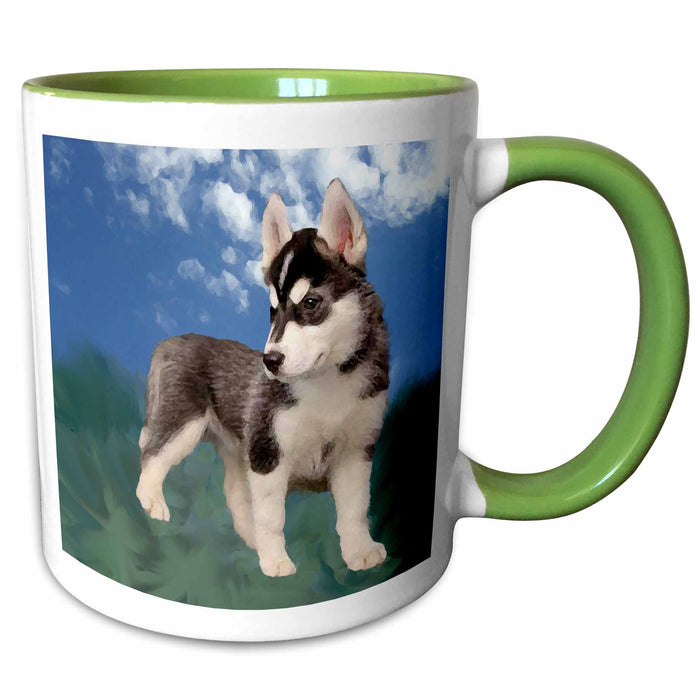 image of 15oz Two-Tone Green Mug