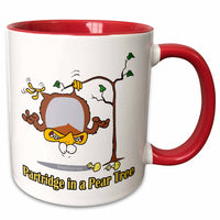 3dRose Dooni Designs Random Toons - Partridge in a Pear Tree - Mugs (mug_104276)