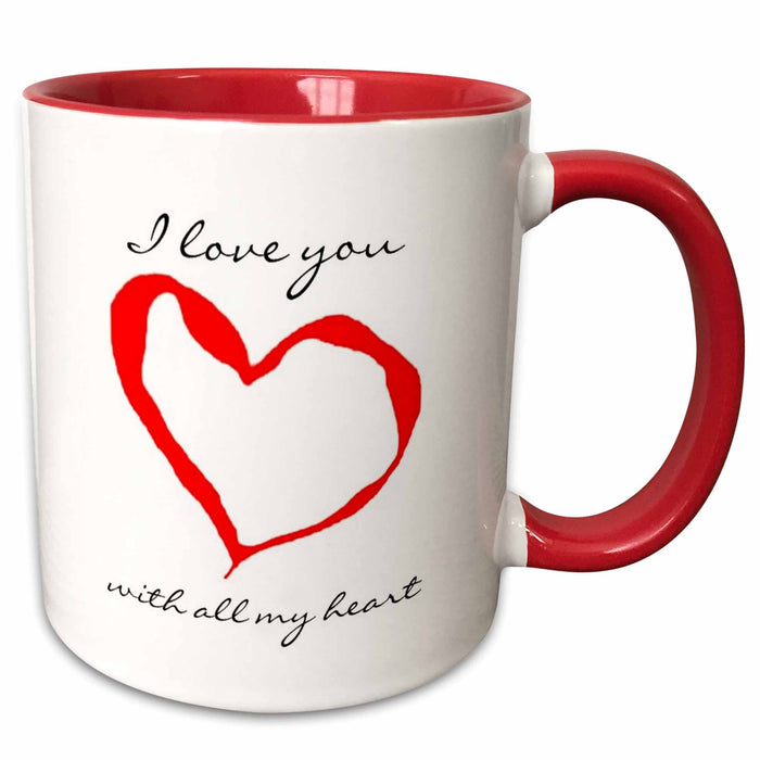 image of 11oz Two-Tone Red Mug