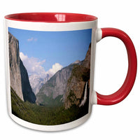 3dRose El Capitan and Bridalveil Falls in Yosemite National Park - Mugs (mug_36441)