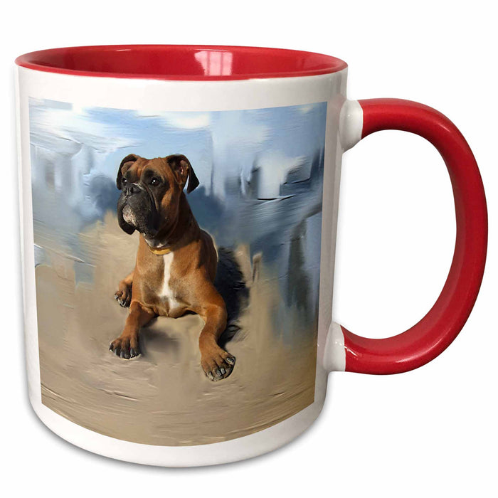 image of 15oz Two-Tone Red Mug