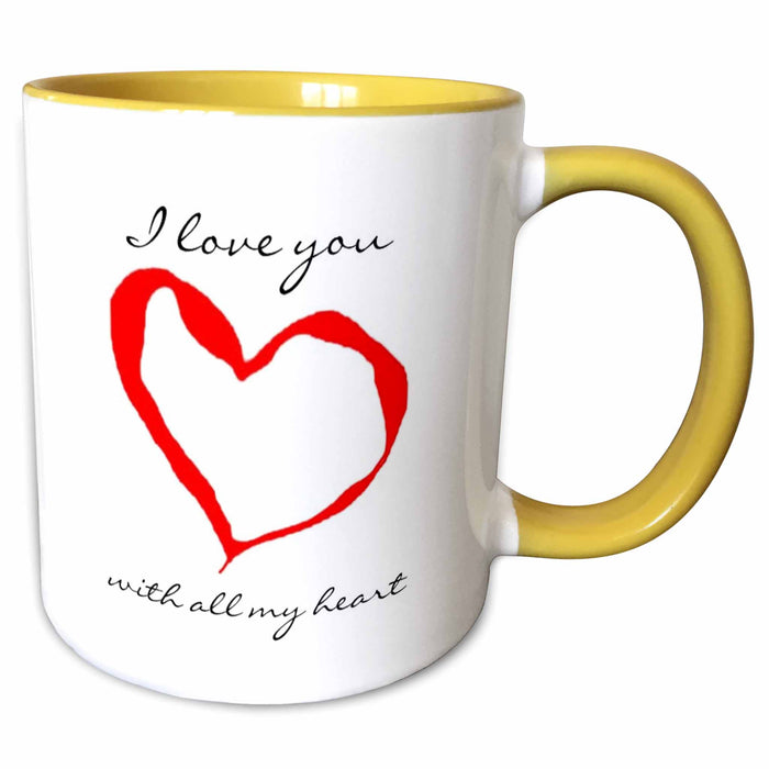 image of 11oz Two-Tone Yellow Mug