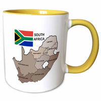 3dRose Political map and flag of South Africa with all the provinces identified... - Mugs (mug_99132)